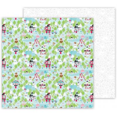 Doodlebug Let It Snow Designpapier - North Pole